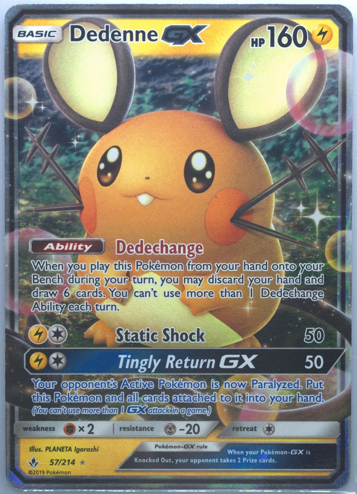 Dedenne GX (57) 2019 Pokemon Sun & Moon Unbroken Bonds