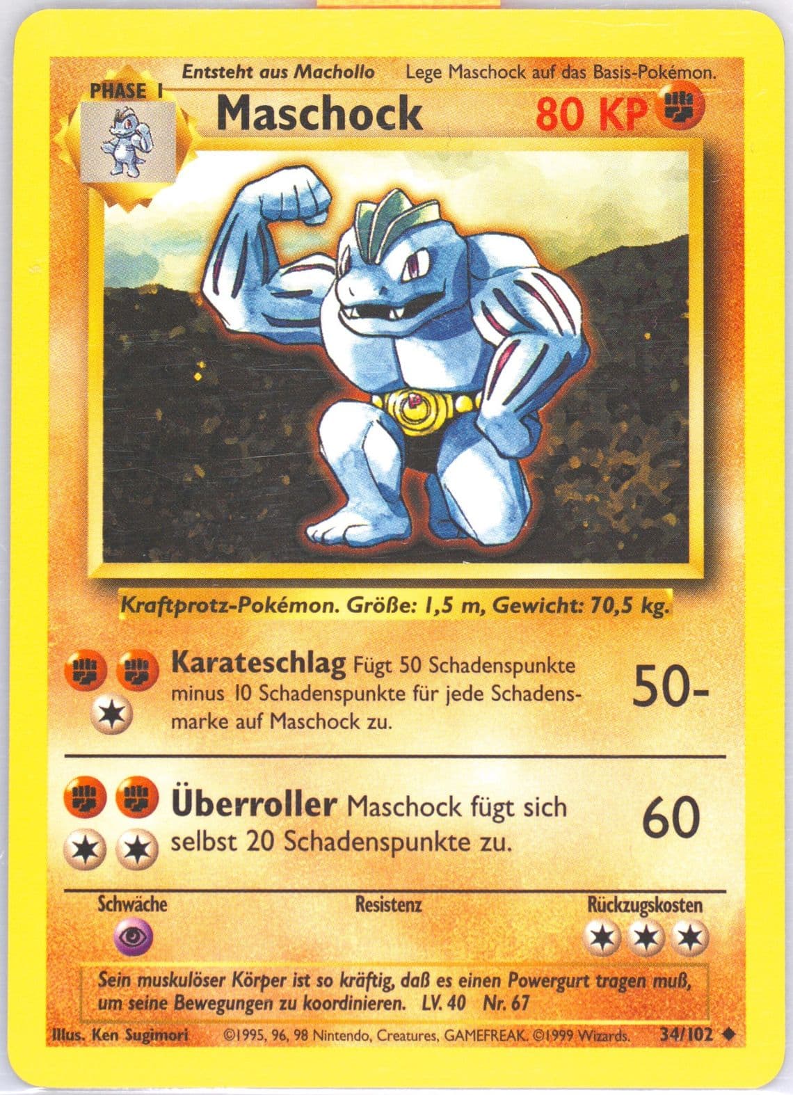 Maschock (34) 1999 Pokemon German