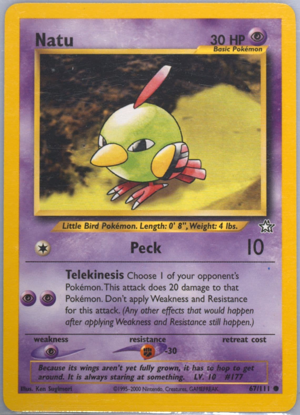Natu (67) 2000 Pokemon Neo Genesis