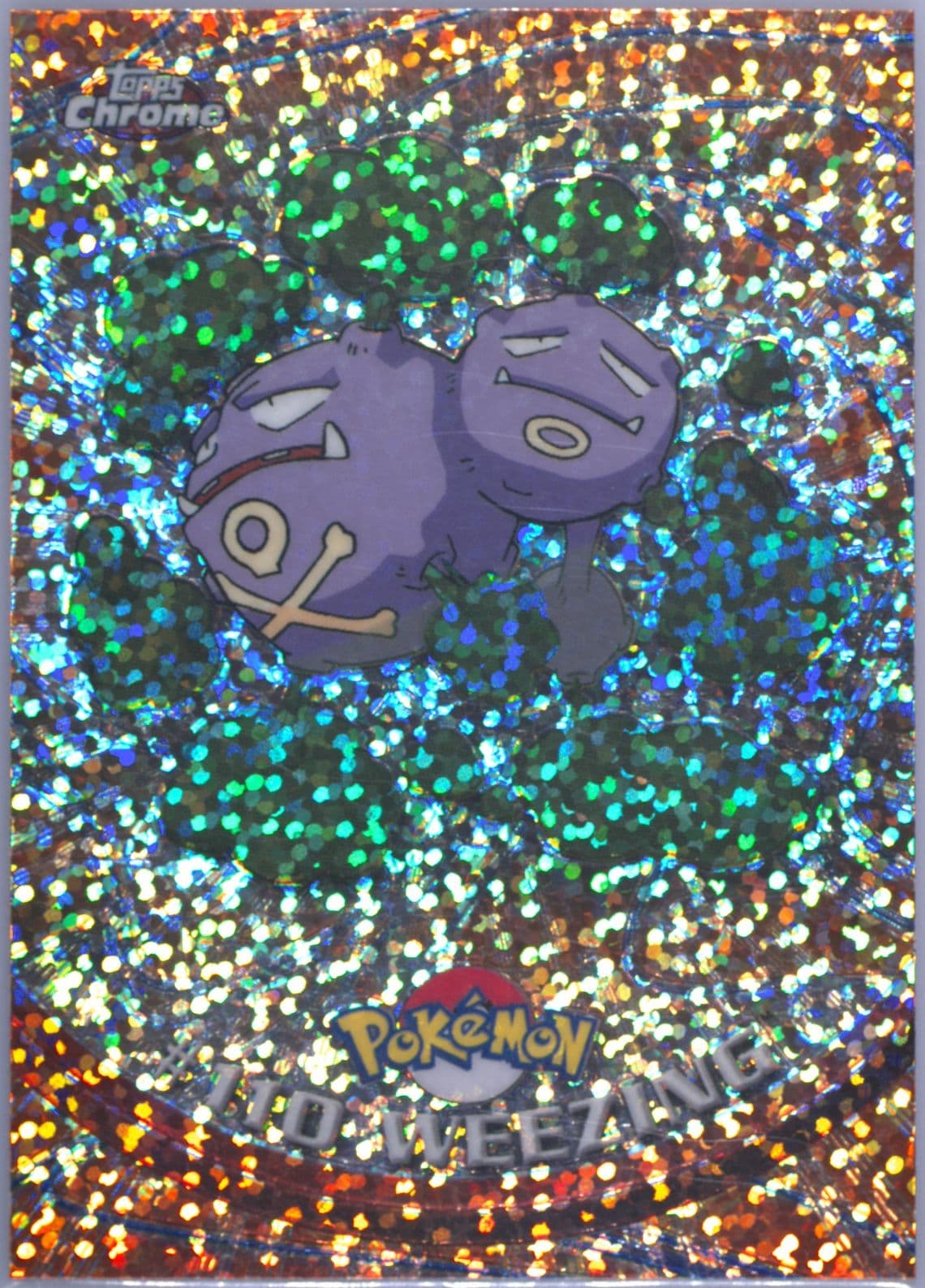 Weezing Sparkle (110) 2000 Topps Chrome Pokemon T.V.