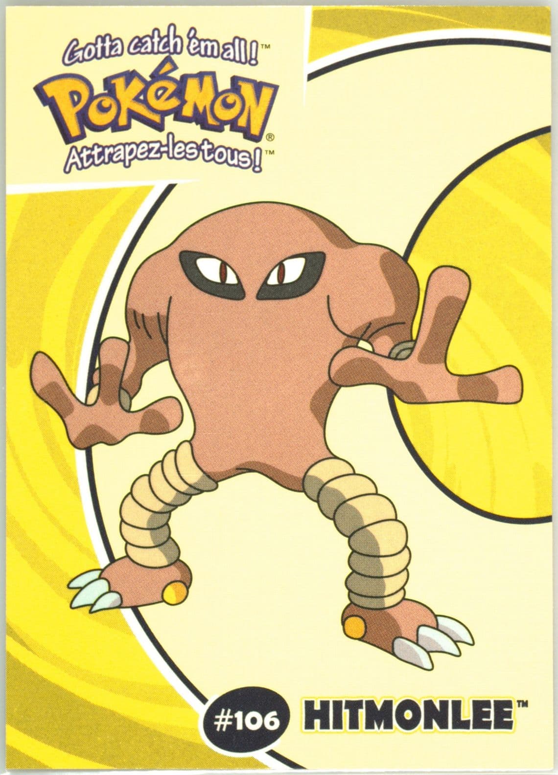 Hitmonlee (16) 2000 Danone Pokemon Stadium Tip