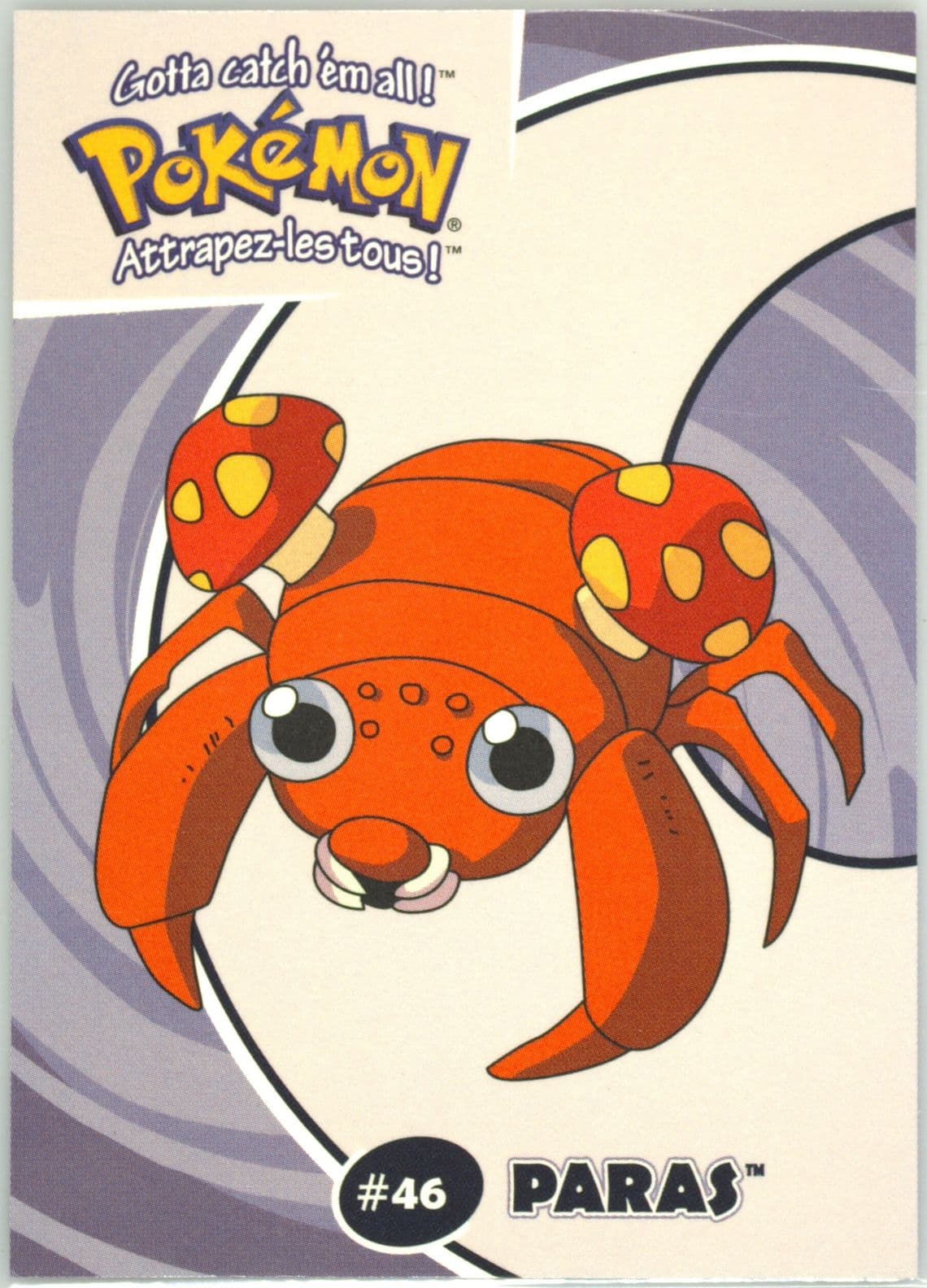 Paras (6) 2000 Danone Pokemon Stadium Tip