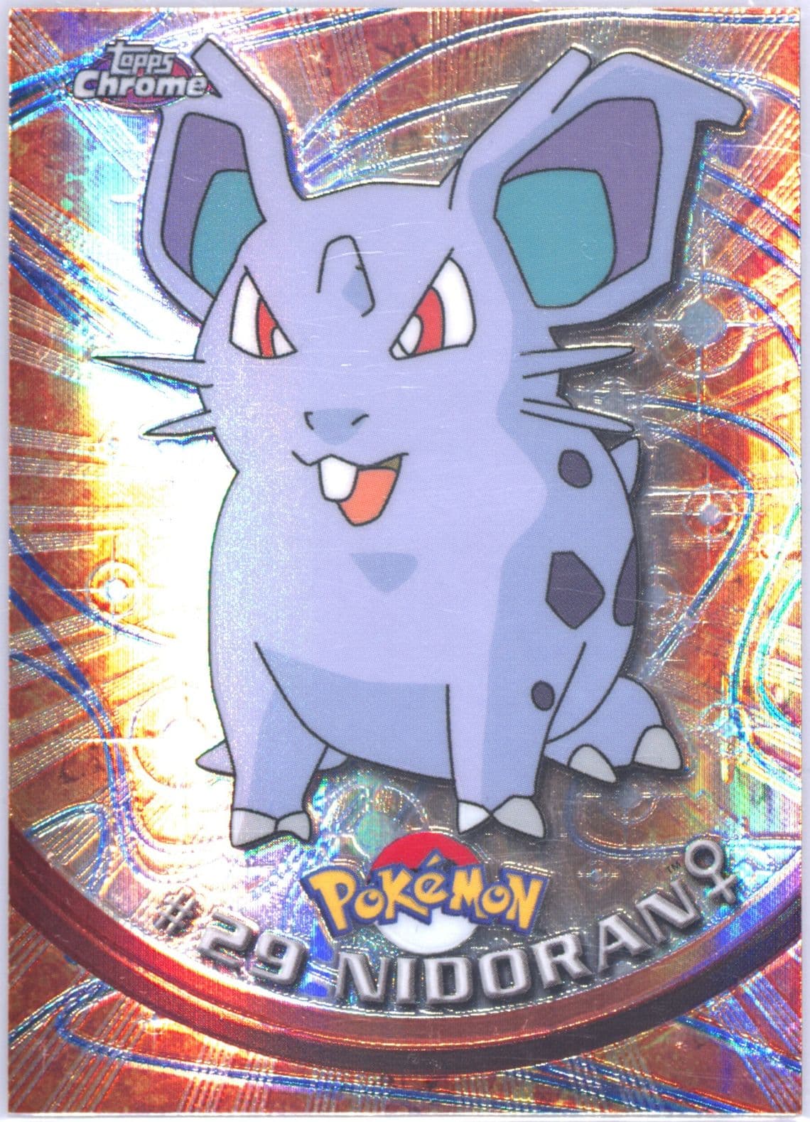 Nidoran Spectra (29) 2000 Topps Chrome Pokemon T.V.