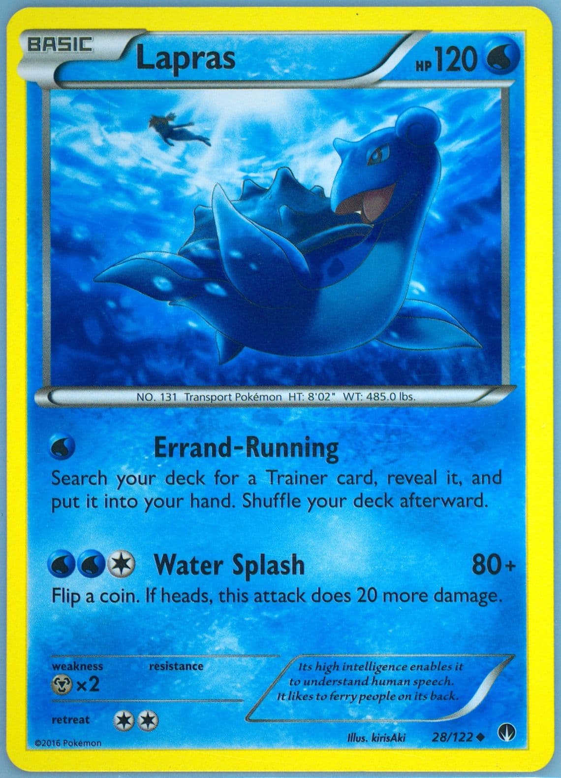 Lapras (28) 2016 Pokemon XY Breakpoint