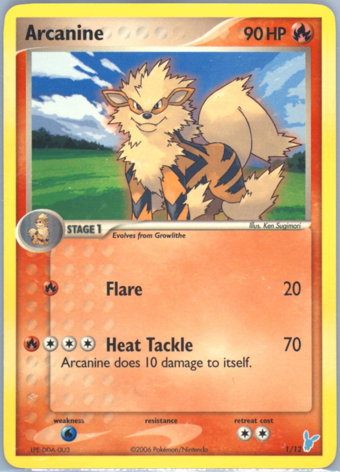 Arcanine (1) 2006 Pokemon EX Trainer Kit 2 Minun Half Deck