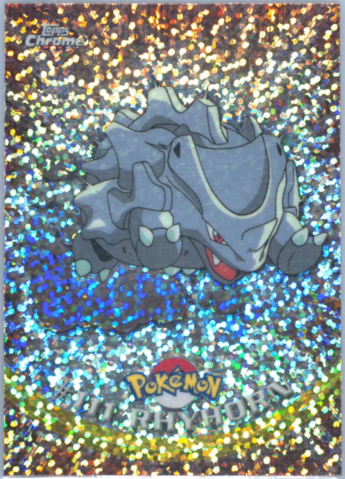 Rhyhorn Sparkle (111) 2000 Topps Chrome Pokemon T.V.