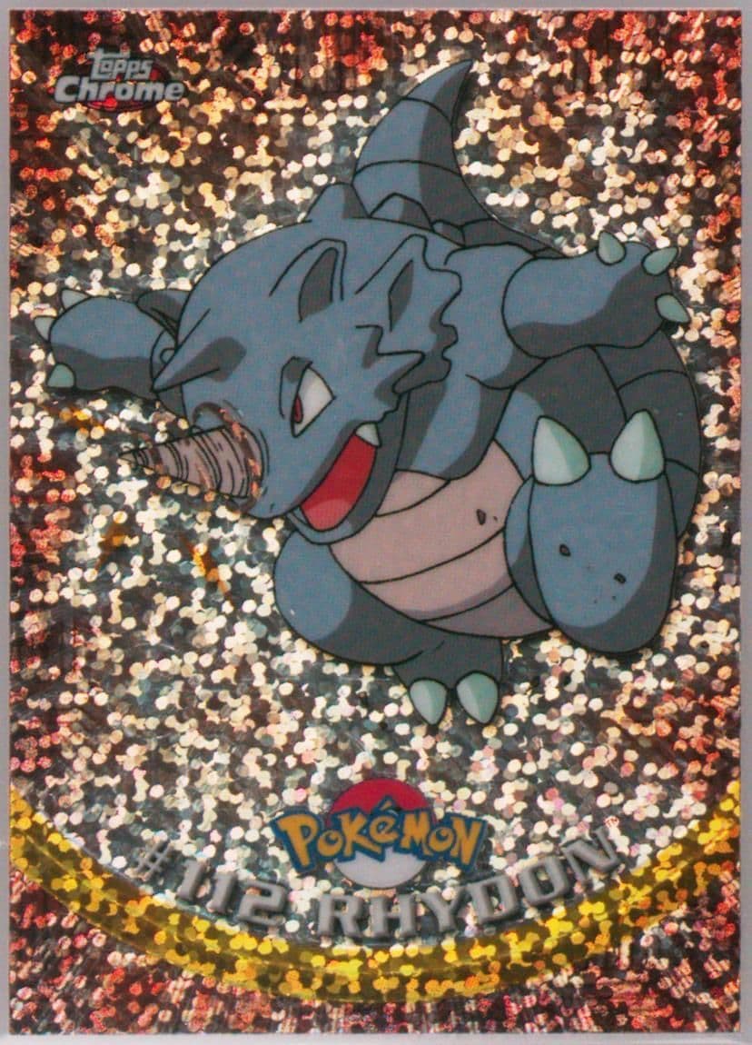 Rhydon Sparkle (112) 2000 Topps Chrome Pokemon T.V.