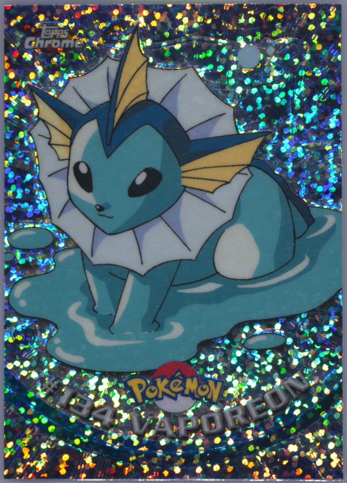Vaporeon Sparkle (134) 2000 Topps Chrome Pokemon T.V.