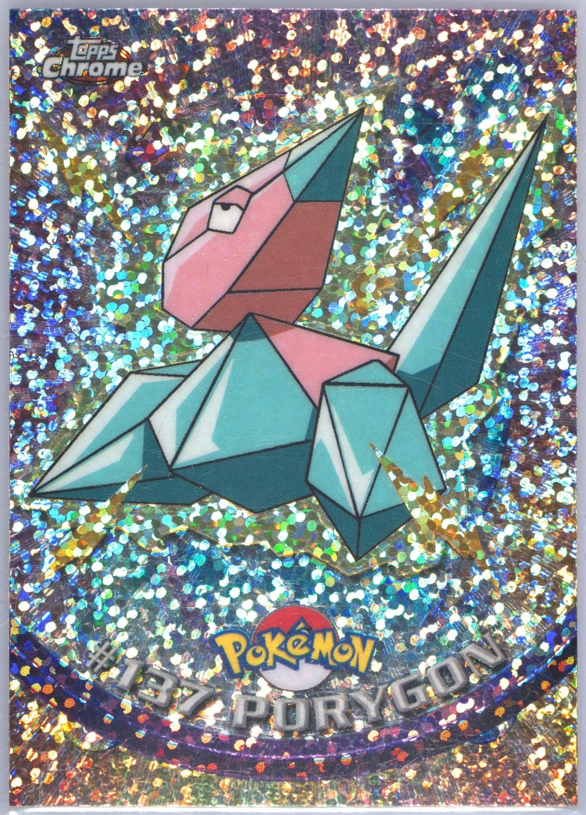 Porygon Sparkle (137) 2000 Topps Chrome Pokemon T.V.