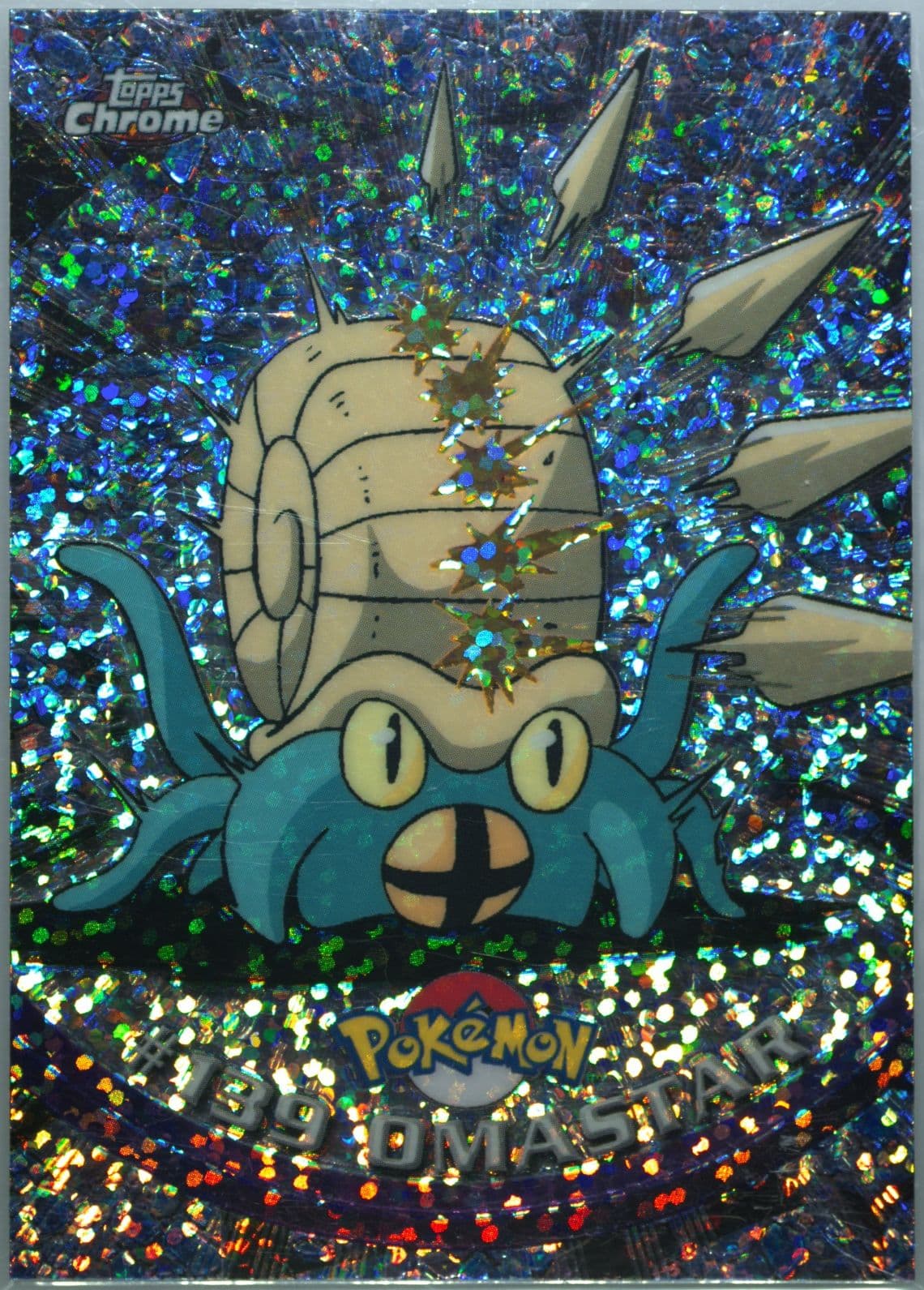 Omastar Sparkle (139) 2000 Topps Chrome Pokemon T.V.
