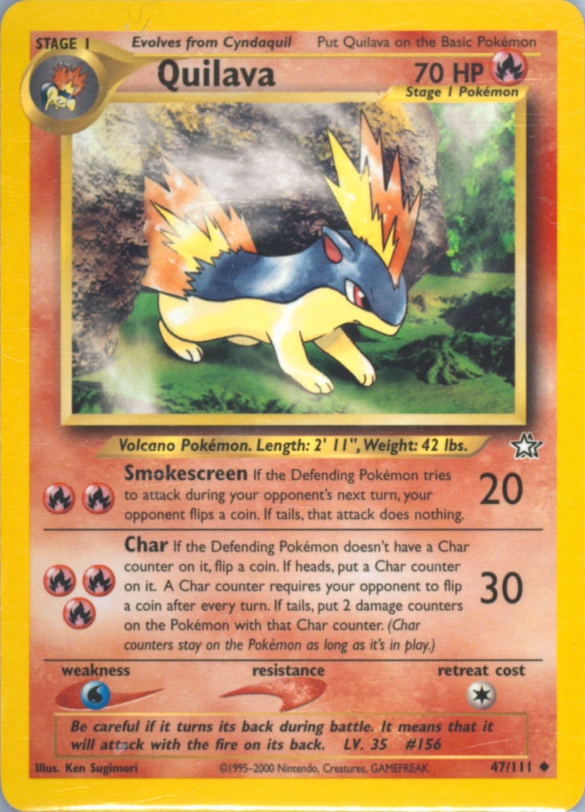 Quilava (47) 2000 Pokemon Neo Genesis