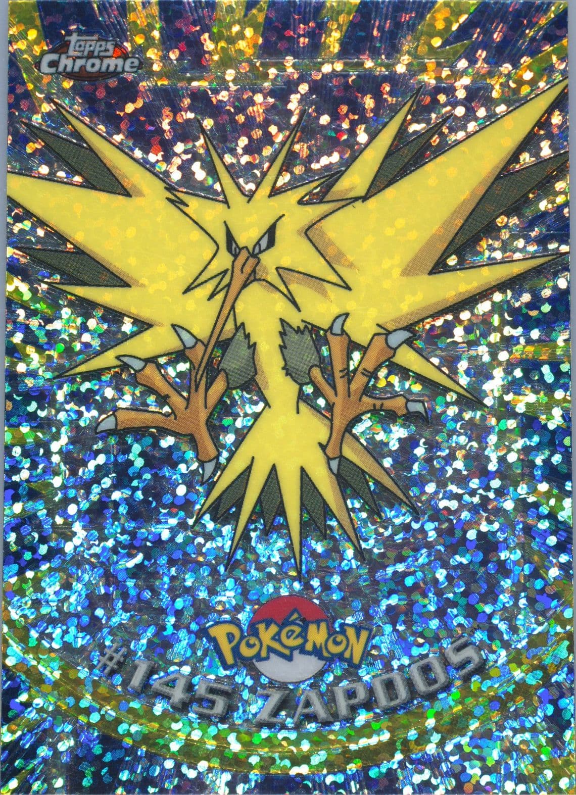 Zapdos Sparkle (145) 2000 Topps Chrome Pokemon T.V.