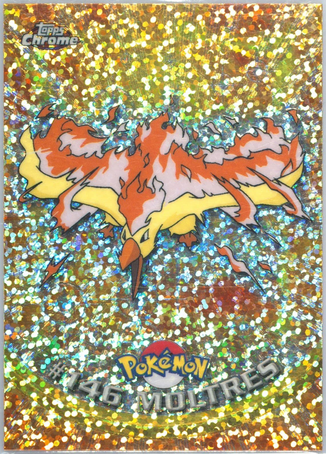 Moltres Sparkle (146) 2000 Topps Chrome Pokemon T.V.