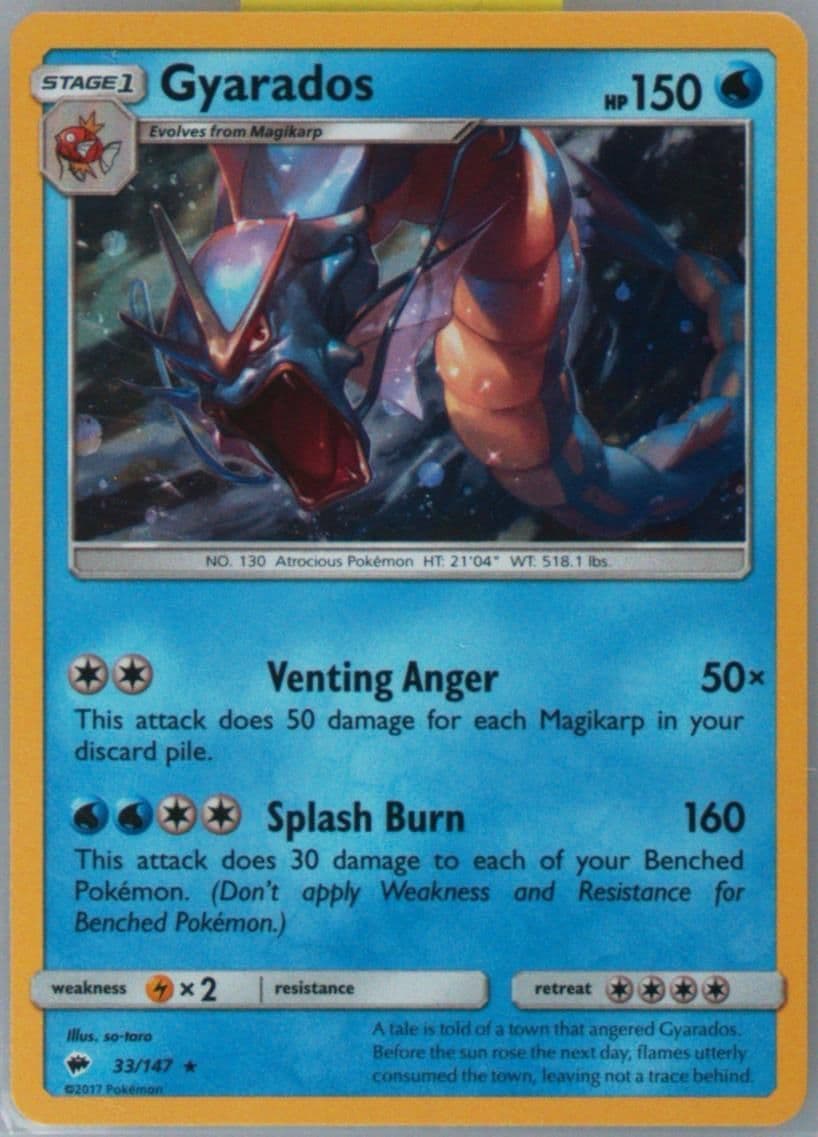 Gyarados-Holo Cosmos-Team Up Blisters (33) 2017 Pokemon Sun & Moon Burning Shadows