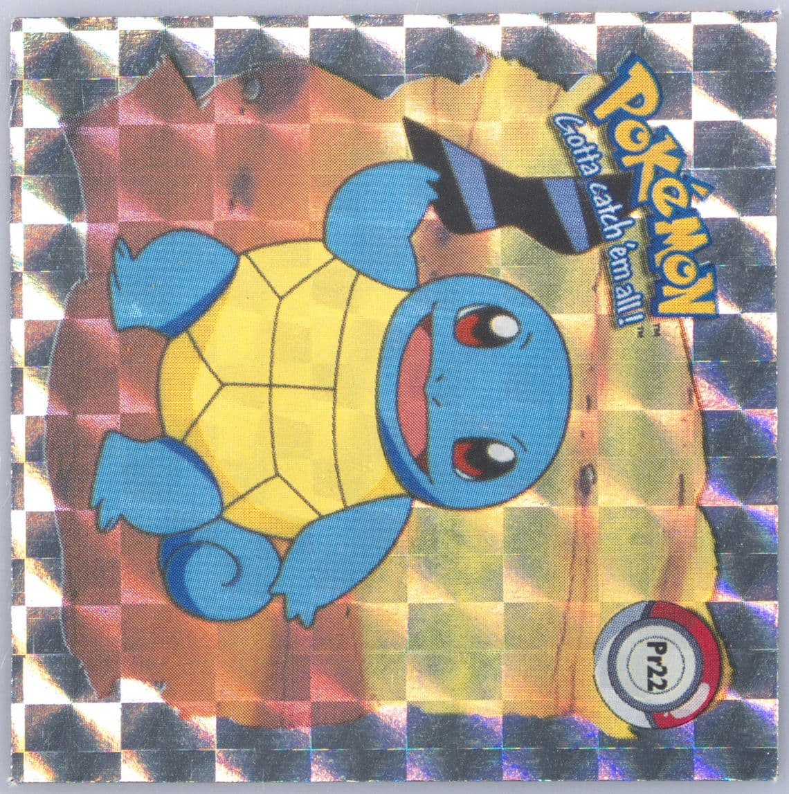 Squirtle (PR22) 1999 Pokemon Stickers Series 1 Bonus Prism Stickers