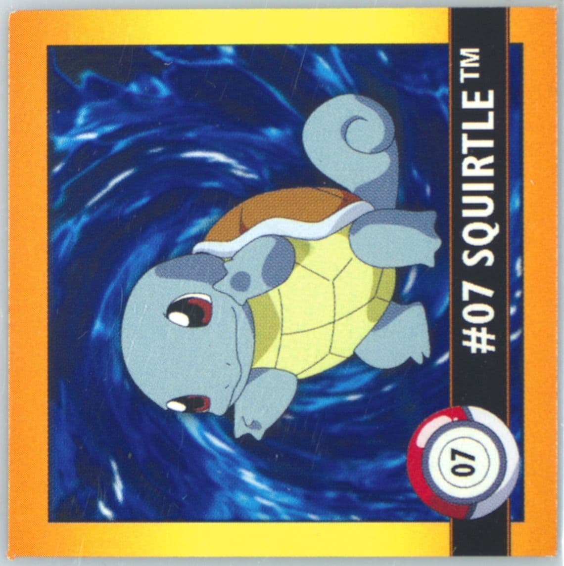 Squirtle (7) 1999 Pokemon Stickers Series 1
