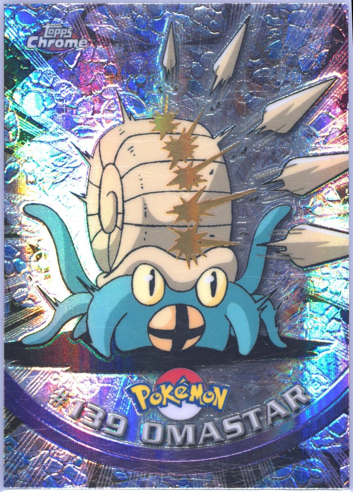 Omastar Spectra (139) 2000 Topps Chrome Pokemon T.V.