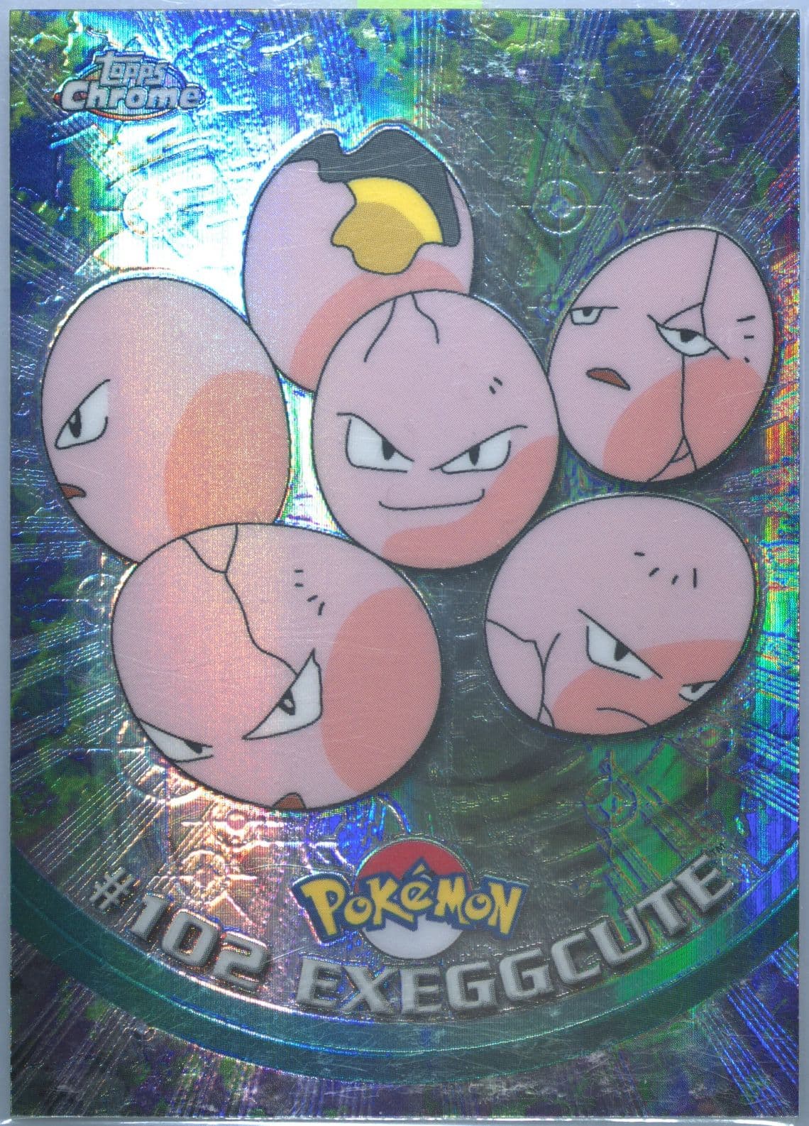 Exeggcute Spectra (102) 2000 Topps Chrome Pokemon T.V.