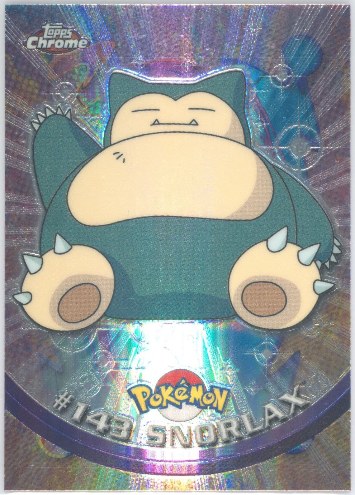 Snorlax Spectra (143) 2000 Topps Chrome Pokemon T.V.