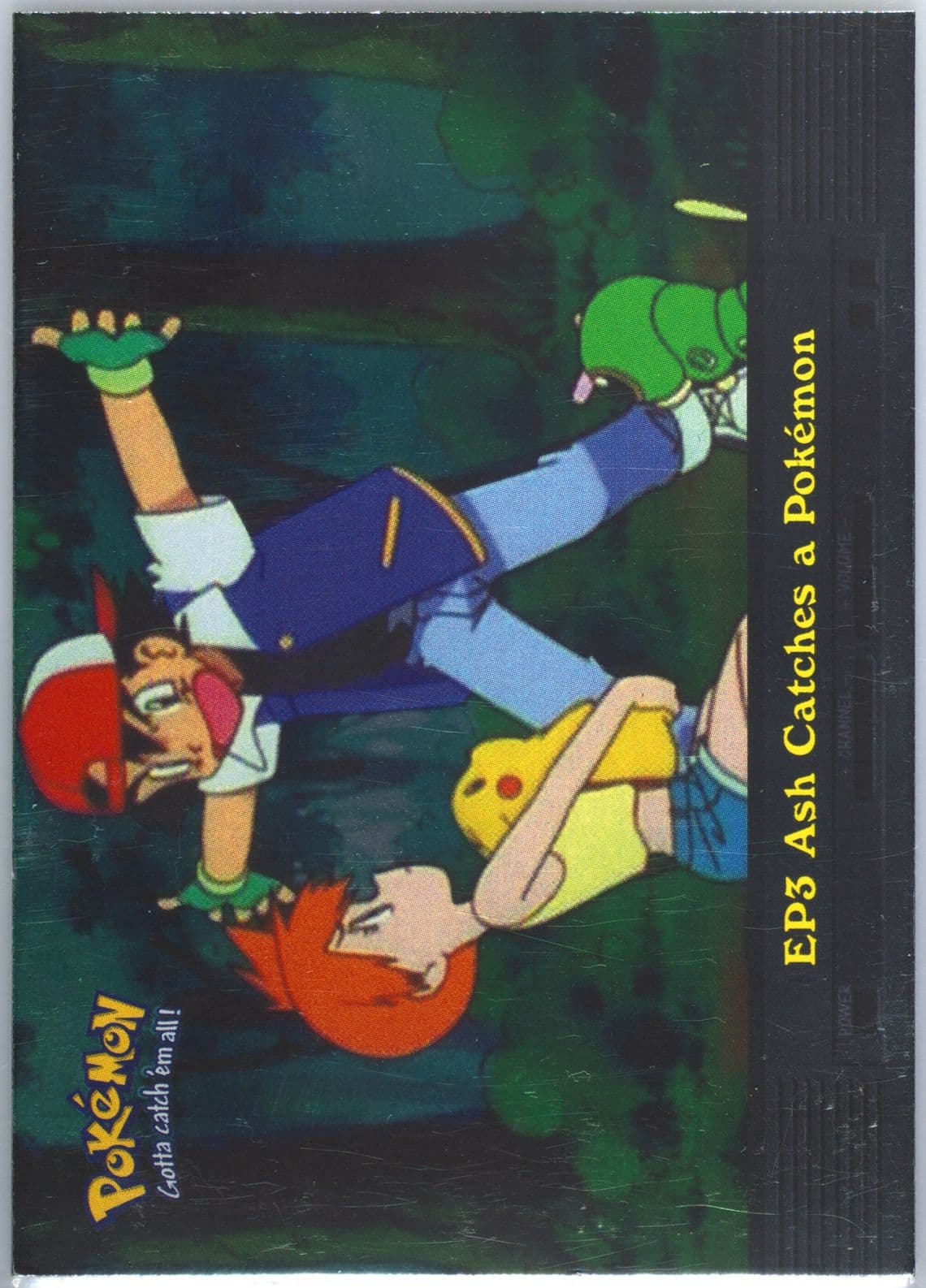 Ash Catches A Pokemon Foil (EP3) 2000 Topps Pokemon TV Animation Series 2 Episode Cards