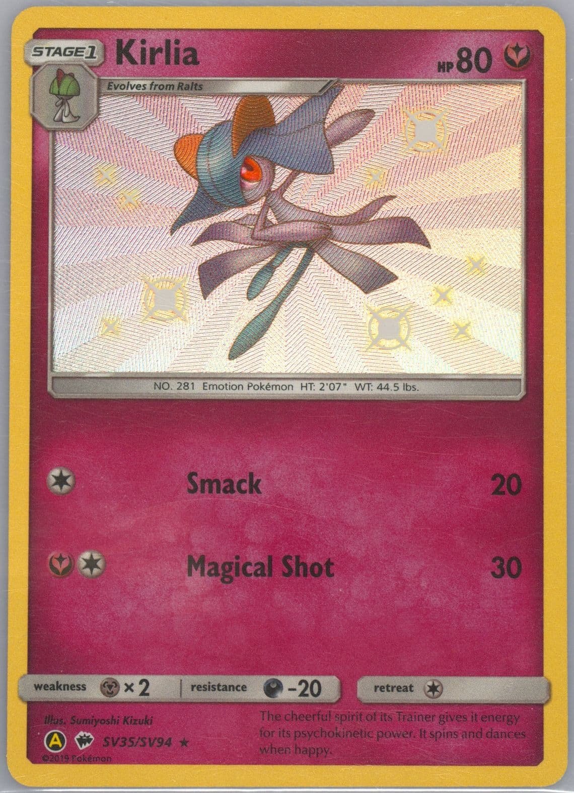 Kirlia-Holo (SV35) 2019 Pokemon Sun & Moon Hidden Fates