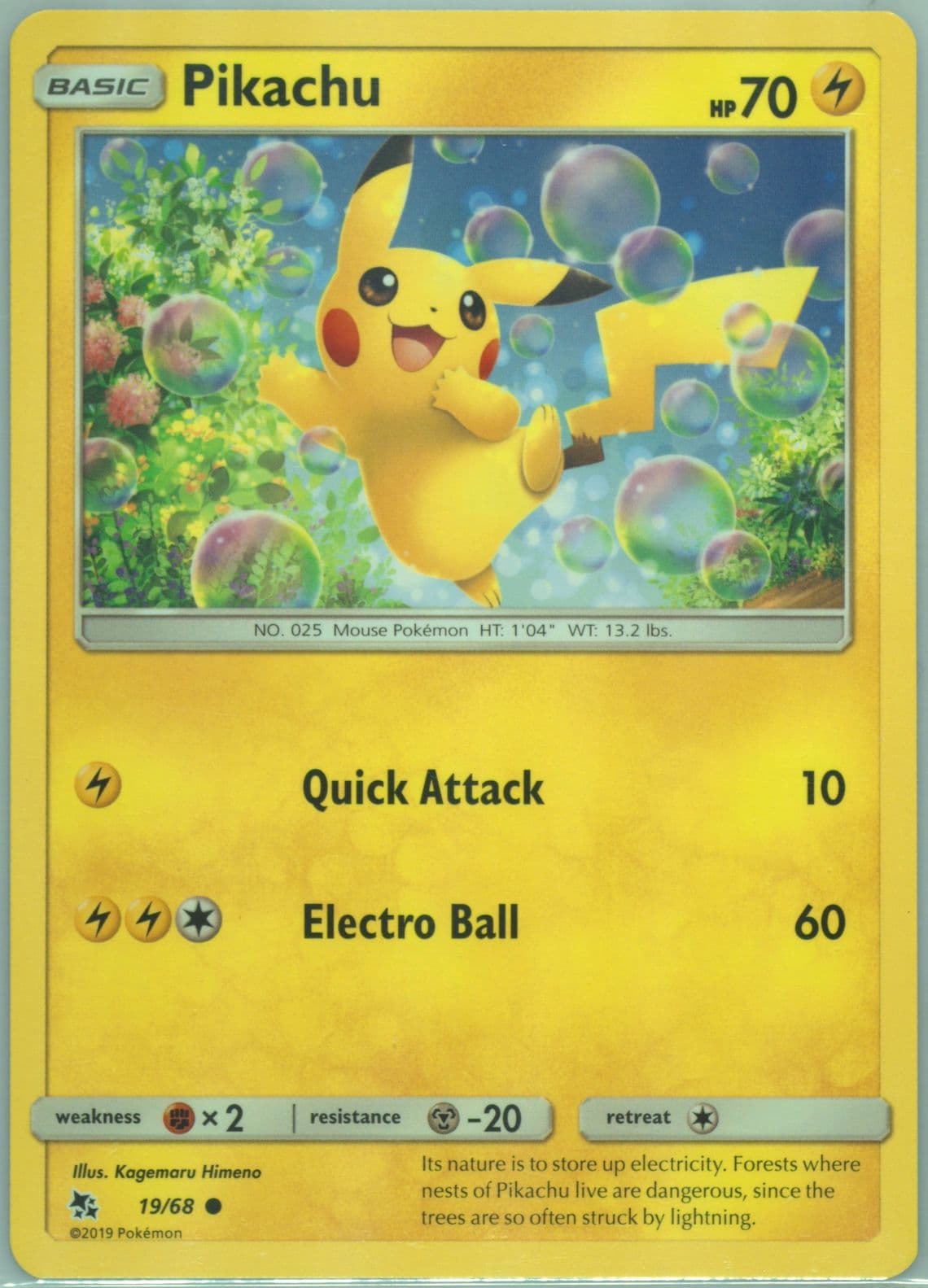 Pikachu (19) 2019 Pokemon Sun & Moon Hidden Fates