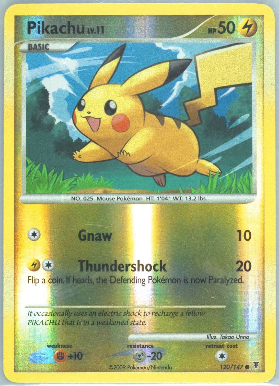 Pikachu-Reverse Foil (120) 2009 Pokemon Platinum Supreme Victors