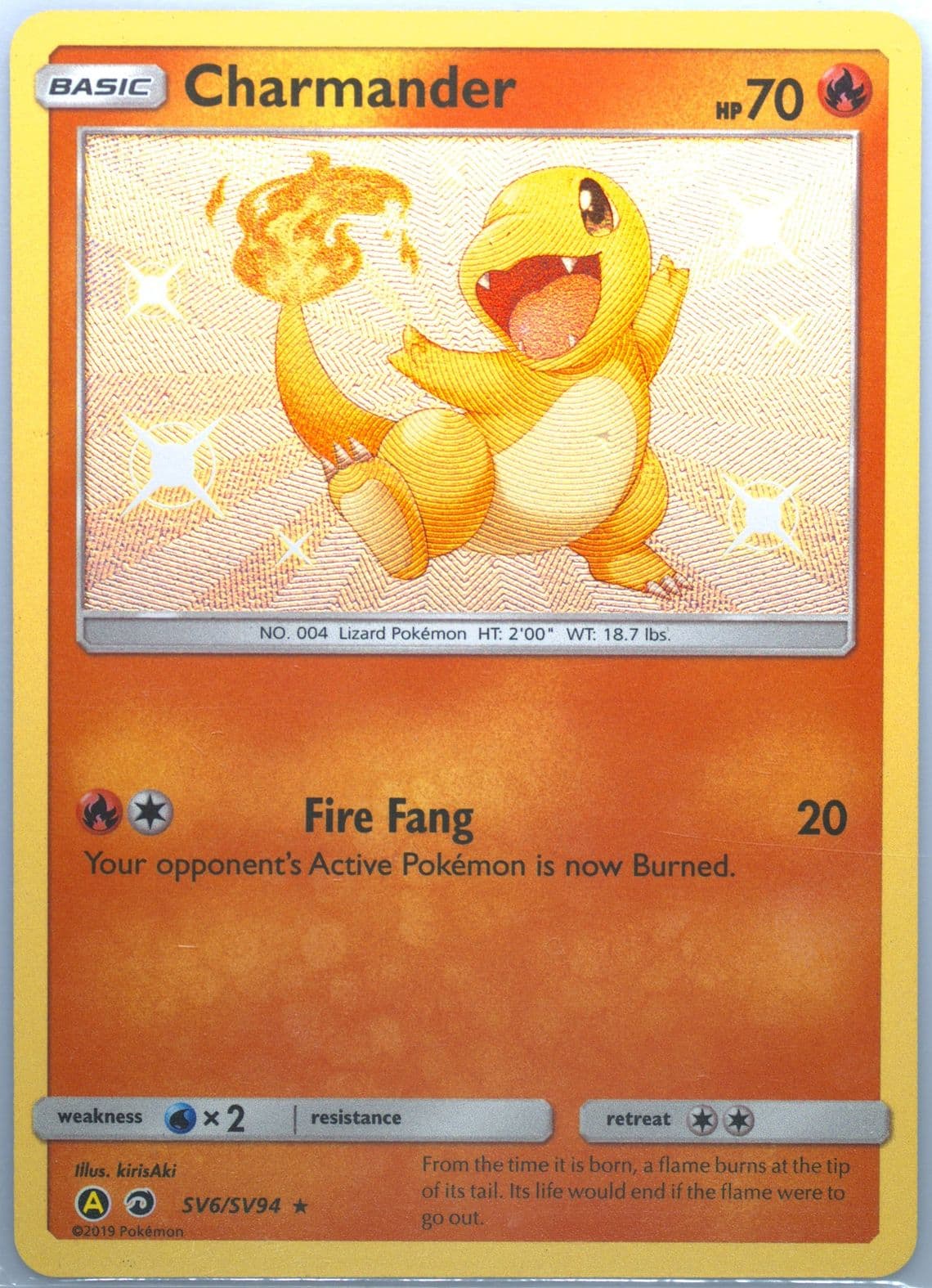 Charmander-Holo (SV6) 2019 Pokemon Sun & Moon Hidden Fates