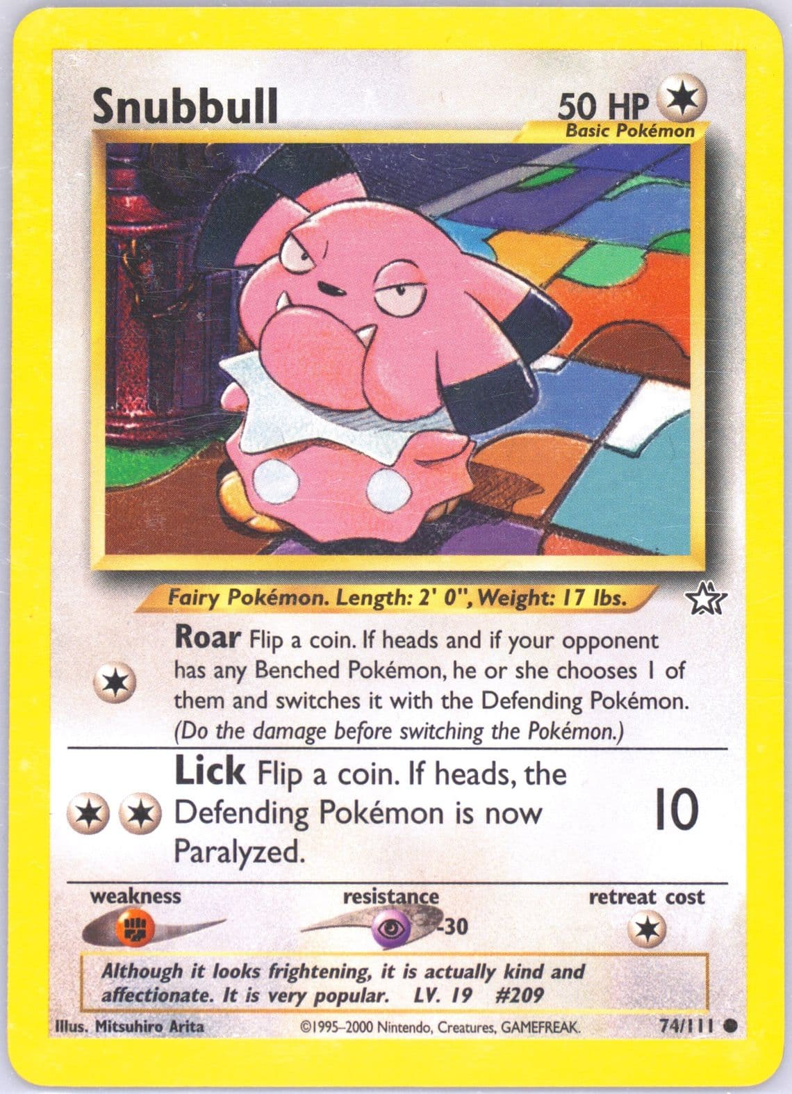 Snubbull (74) 2000 Pokemon Neo Genesis