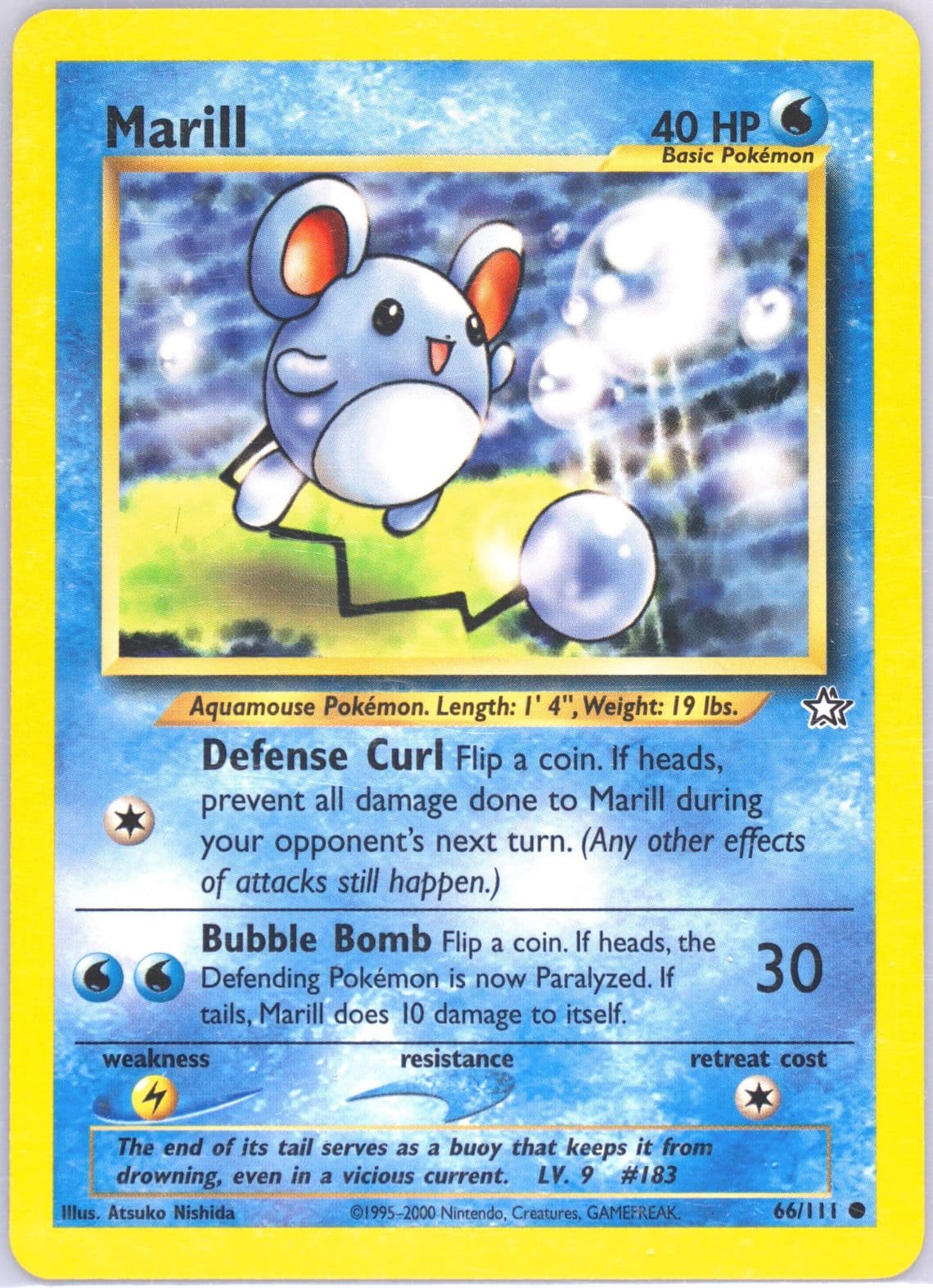 Marill (66) 2000 Pokemon Neo Genesis