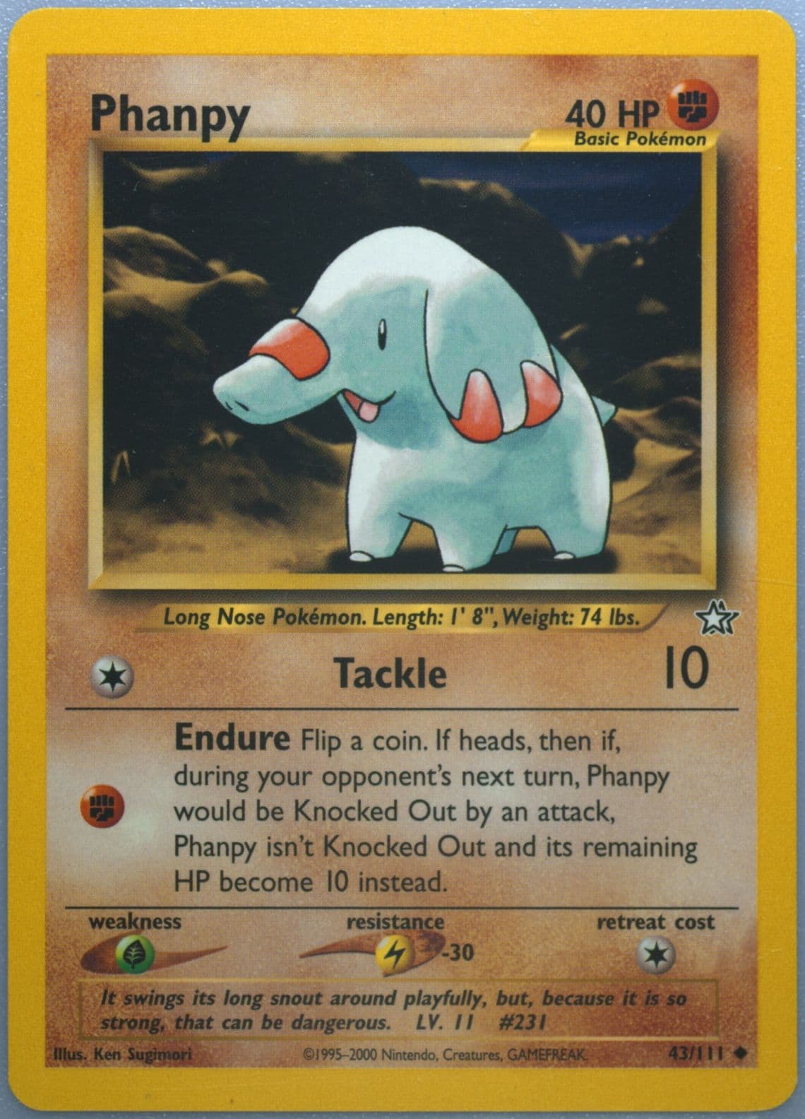 Phanpy (43) 2000 Pokemon Neo Genesis