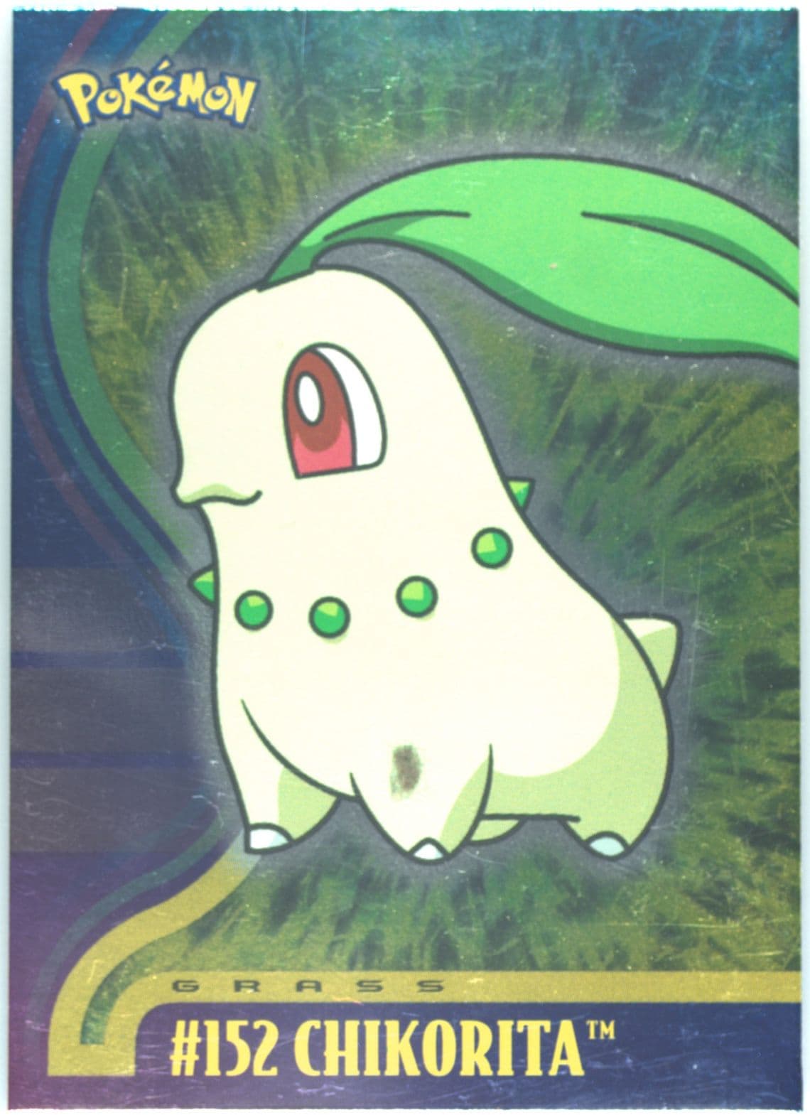 Chikorita Foil (152) 2001 Topps Pokemon Johto Series 1