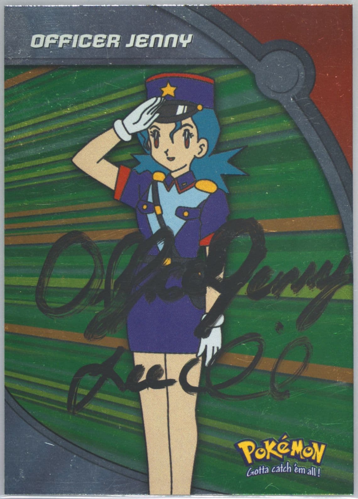 Officer Jenny Foil (HV17) 2000 Topps Pokemon TV Animation Series 3 Heroes & Villains