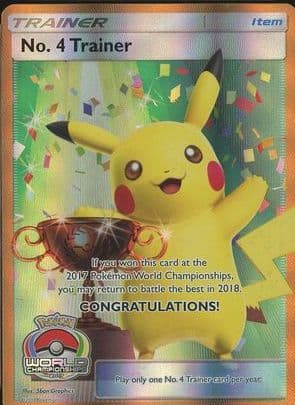 Pikachu Trainer No.4 2017 Pokemon World Championships Promo