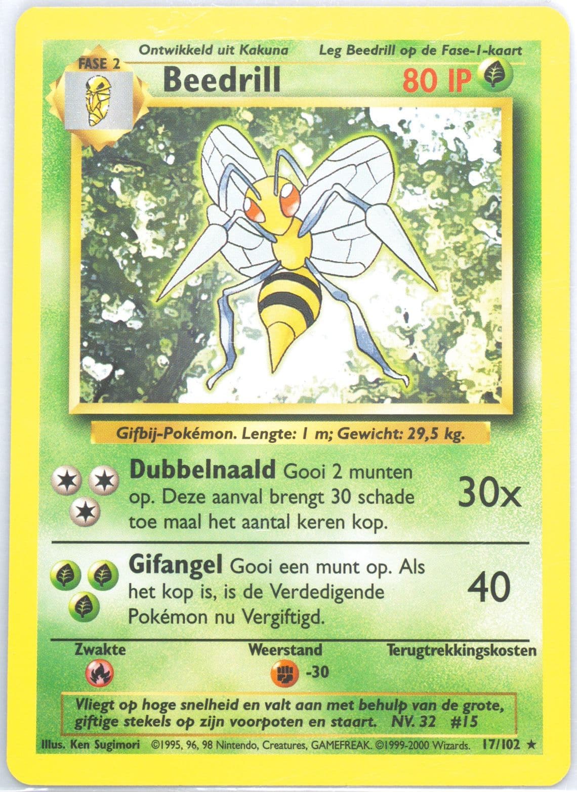 Beedrill (17) 1999 Pokemon Dutch