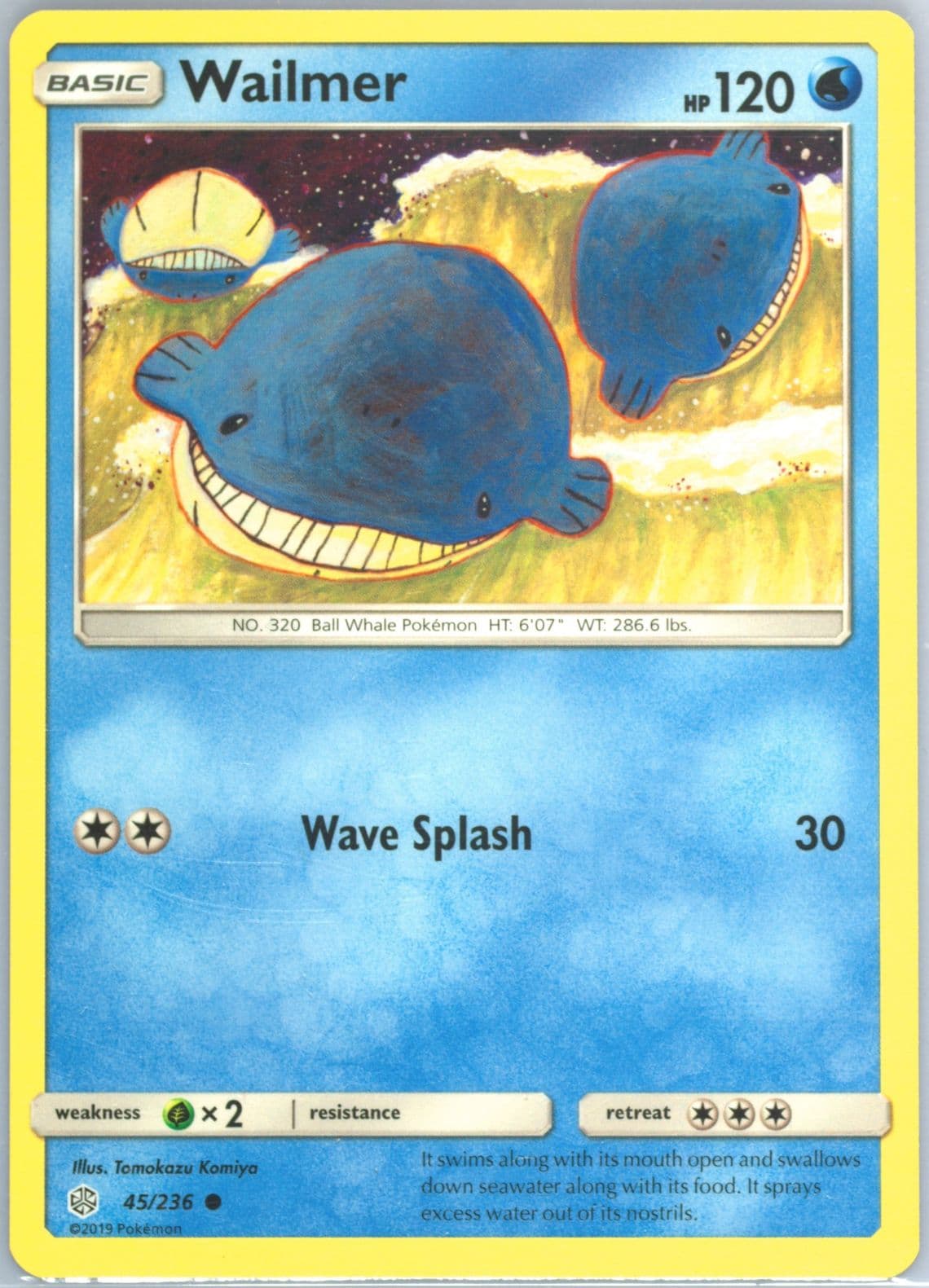 Wailmer (45) 2019 Pokemon Sun & Moon Cosmic Eclipse