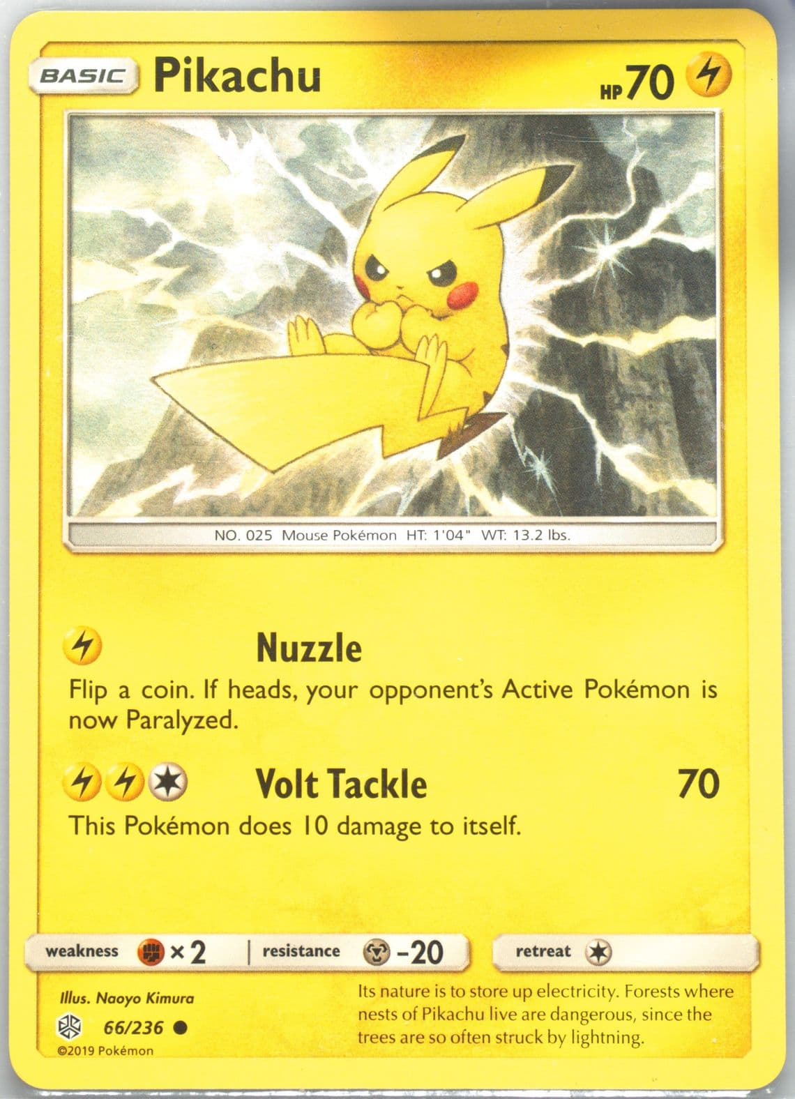 Pikachu (66) 2019 Pokemon Sun & Moon Cosmic Eclipse