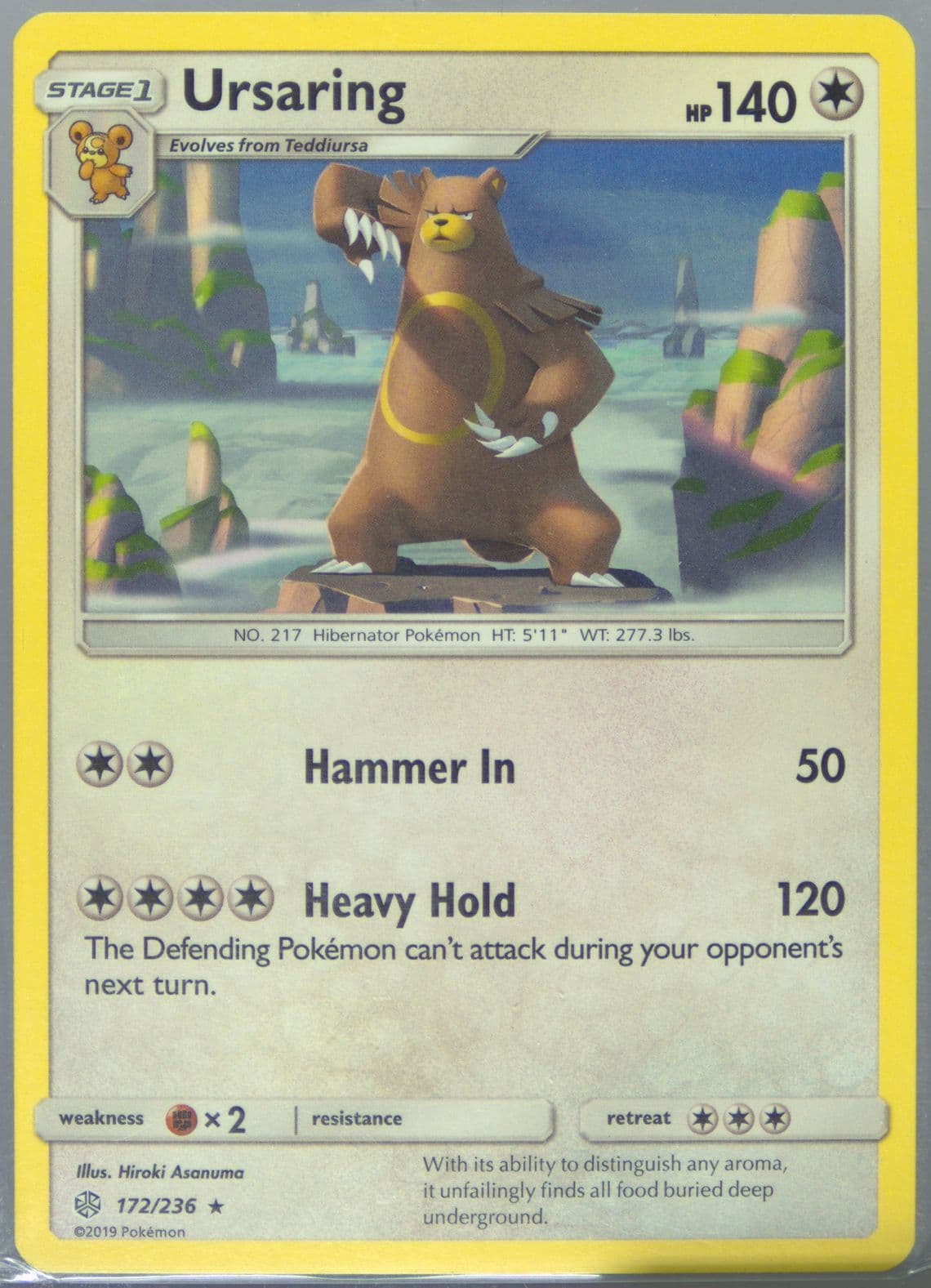 Ursaring (172) 2019 Pokemon Sun & Moon Cosmic Eclipse