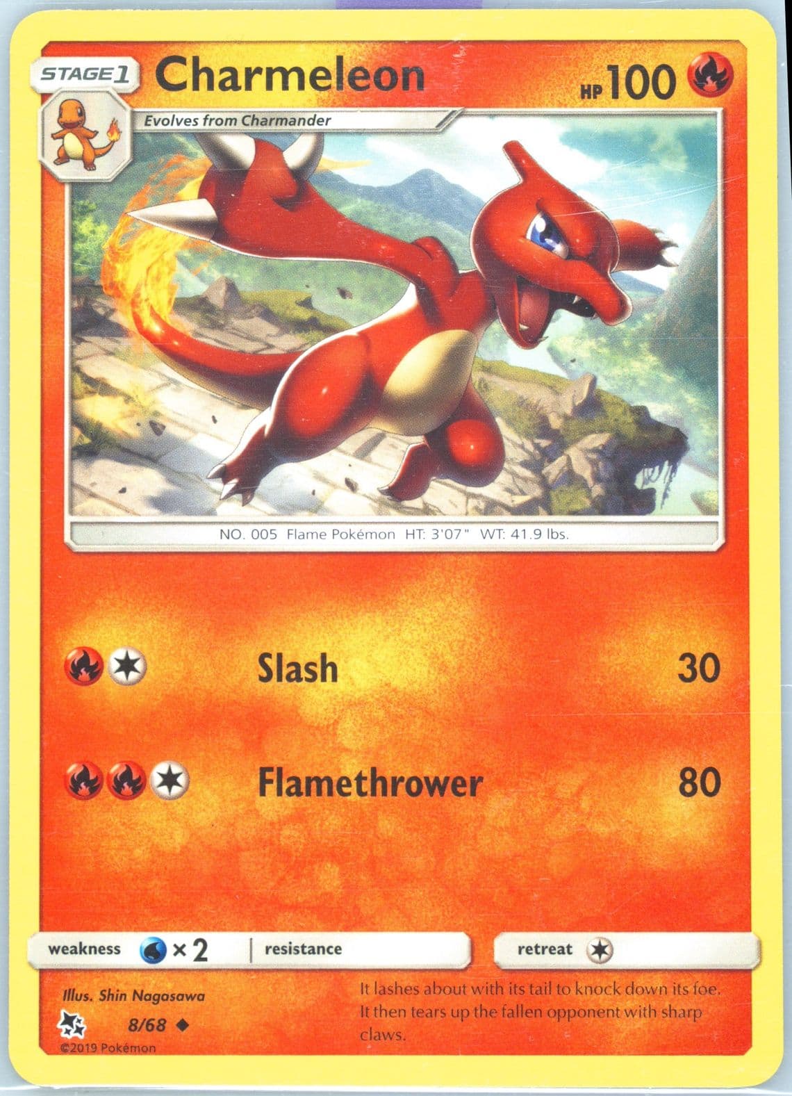 Charmeleon (8) 2019 Pokemon Sun & Moon Hidden Fates