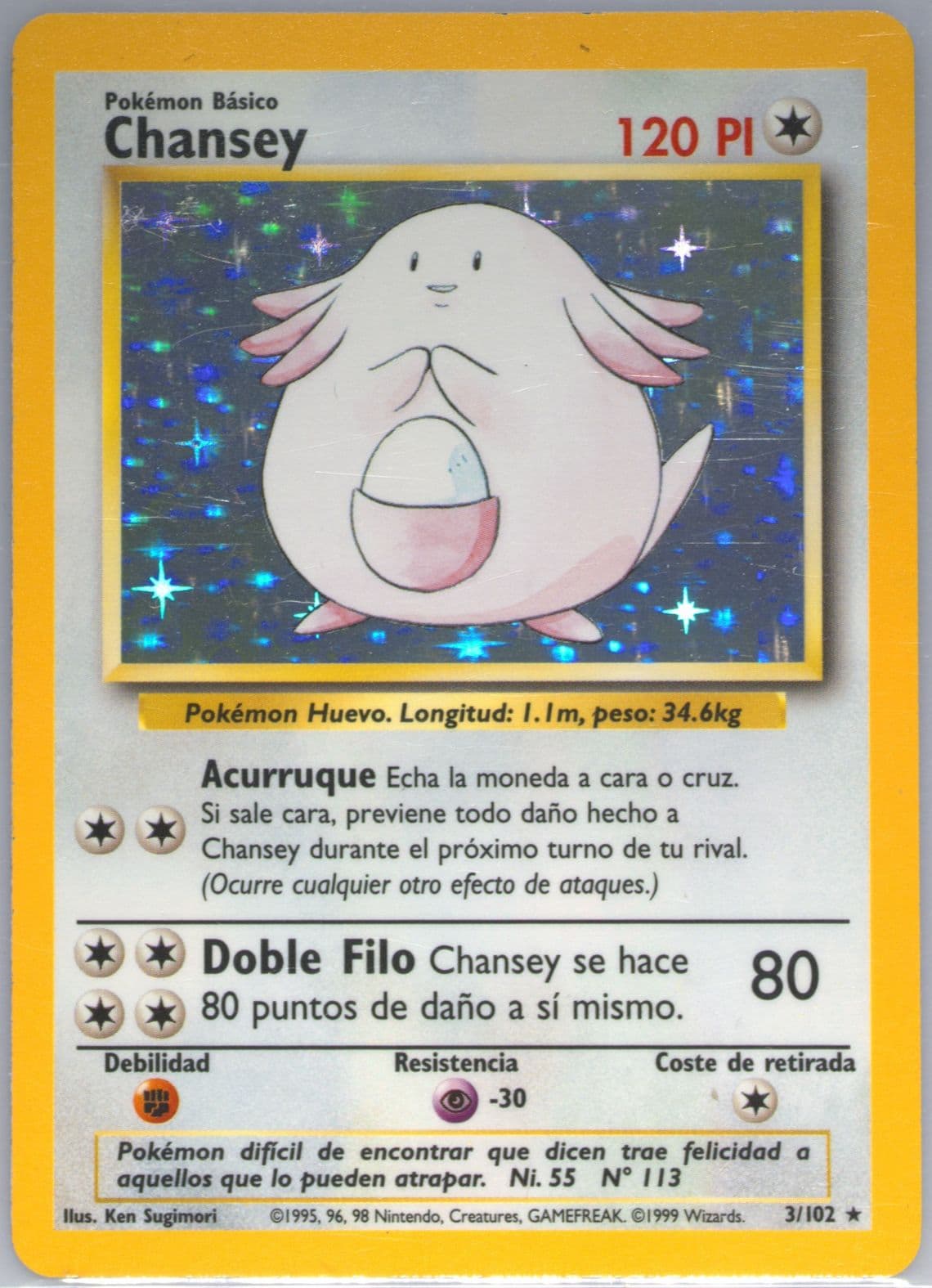 Chansey-Holo (3) 1999 Pokemon Spanish