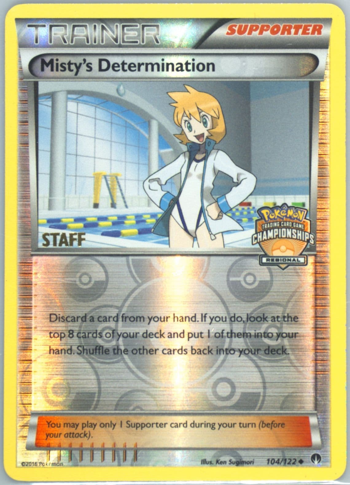 Misty's Determination-Reverse Foil Regional Championships-Staff (104) 2016 Pokemon XY Breakpoint