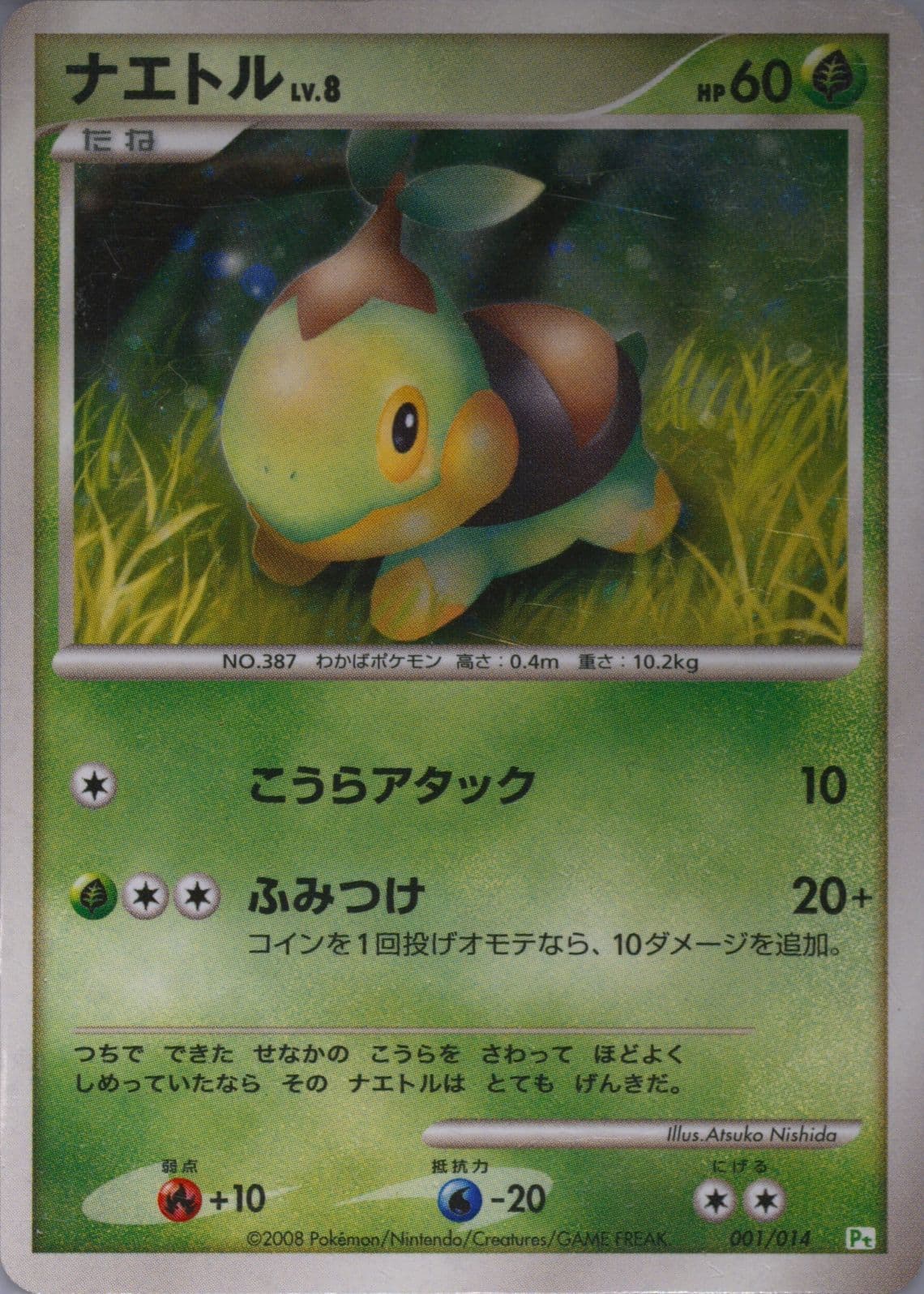 Turtwig-Holo (001) 2008 Pokemon Japanese Turtwig Half Deck