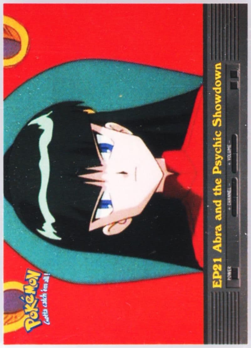 Abra and the Psychic Showdown (EP21) 2000 Topps Pokemon TV Animation Series 2 Episode Cards