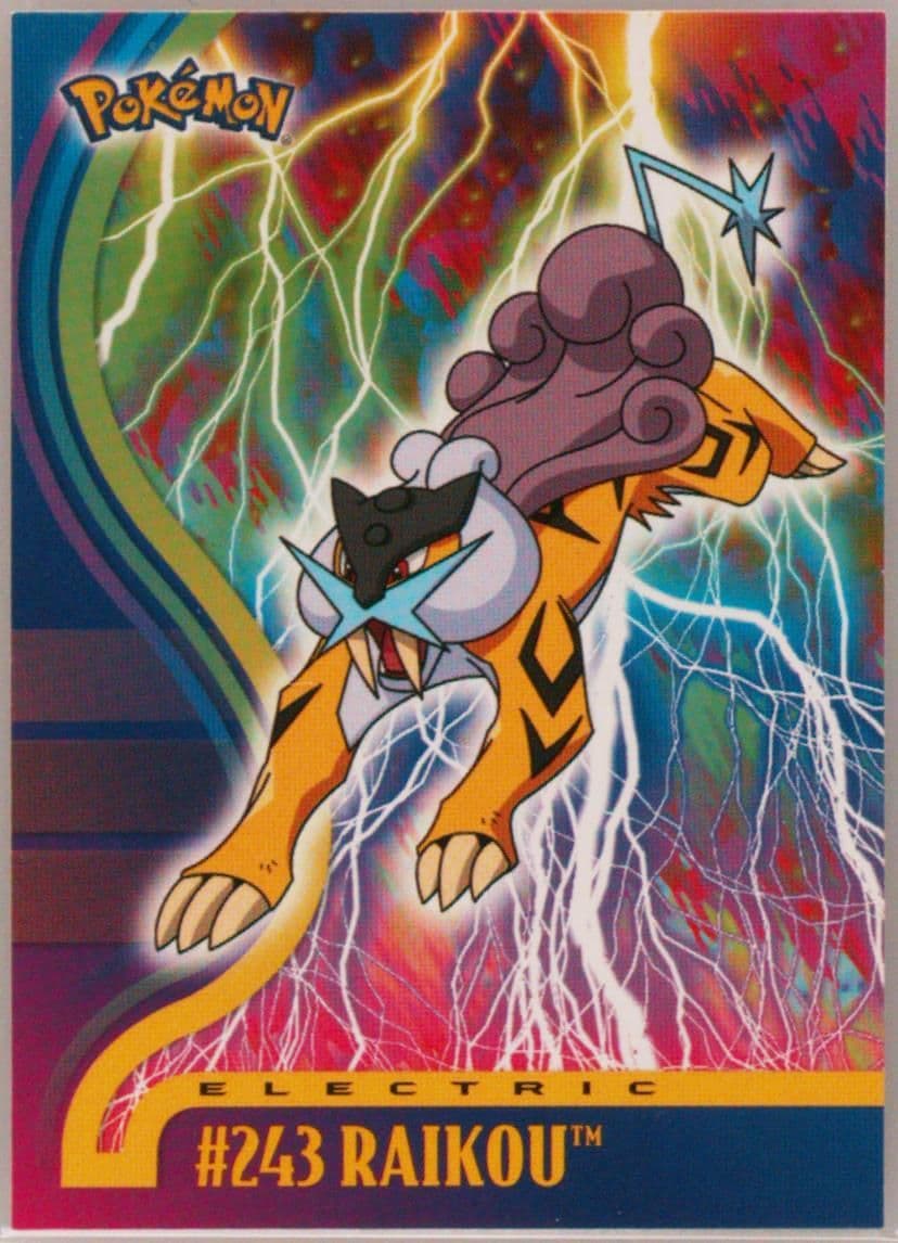 Raikou (243) 2001 Topps Pokemon Johto League Champions