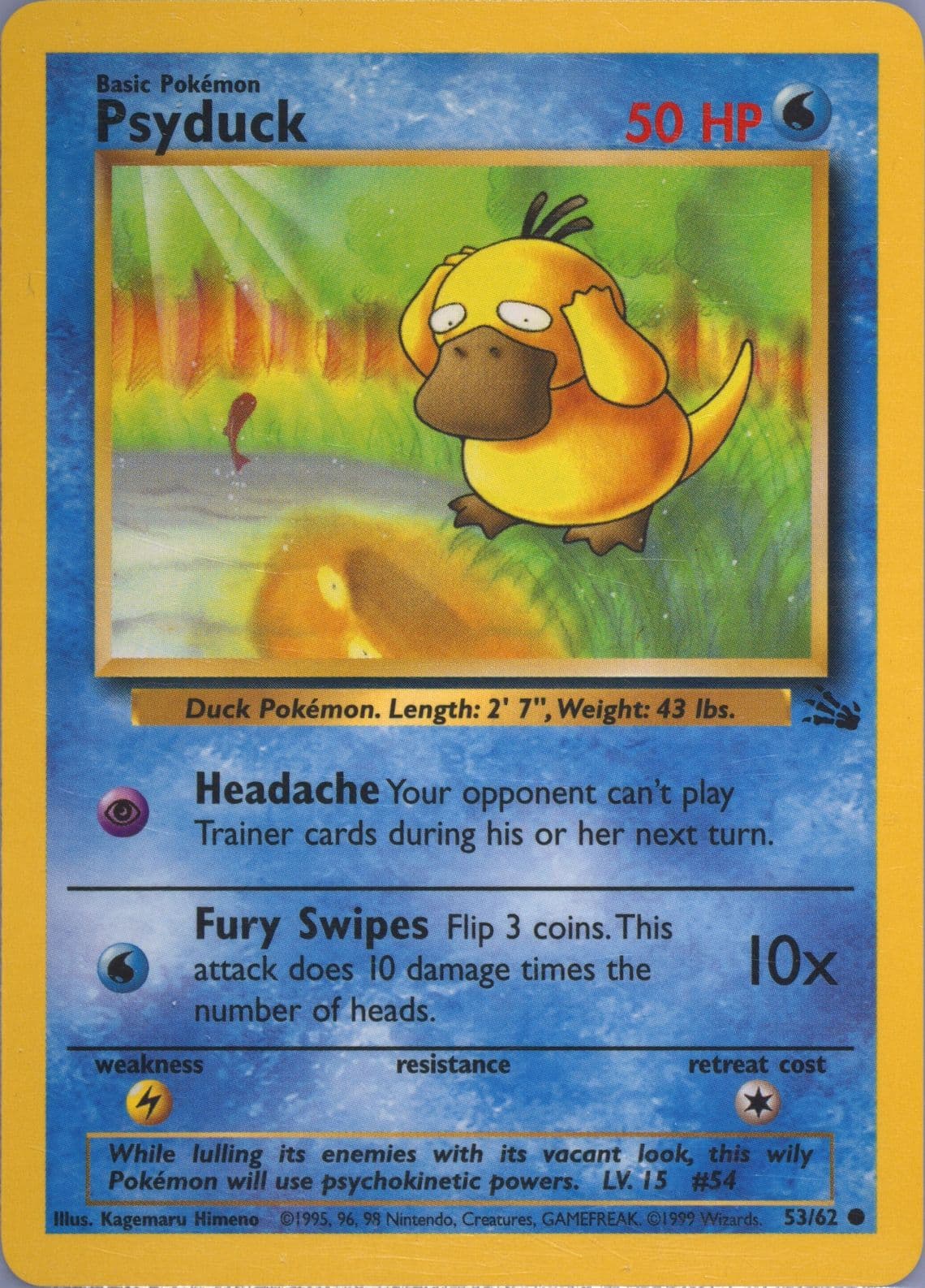 Psyduck (53) 1999 Pokemon Fossil