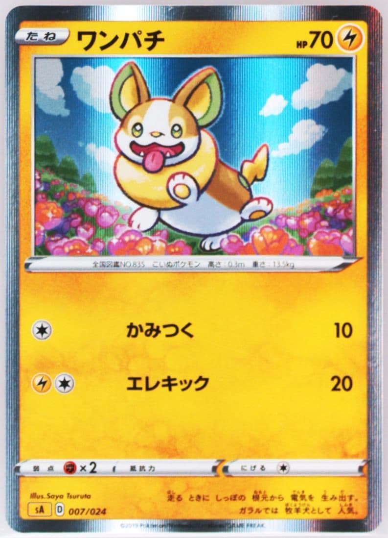 Yamper-Holo (007) 2019 Pokemon Japanese Sword & Shield V Starter Set Lightning