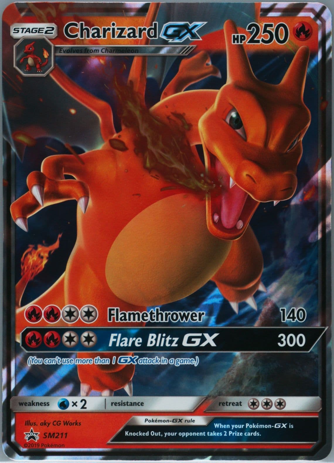 Charizard GX Hidden Fates Collection-Charizard-GX-Jumbo (SM211) 2019 Pokemon SM Black Star Promo