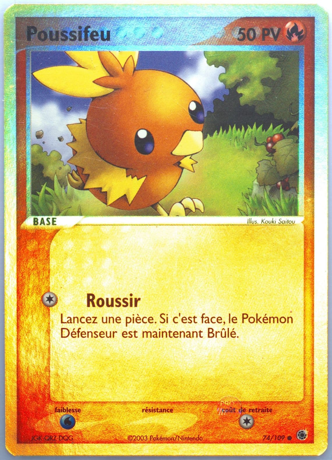 Poussifeu-Reverse Foil French (74) 2003 Pokemon EX Ruby & Sapphire