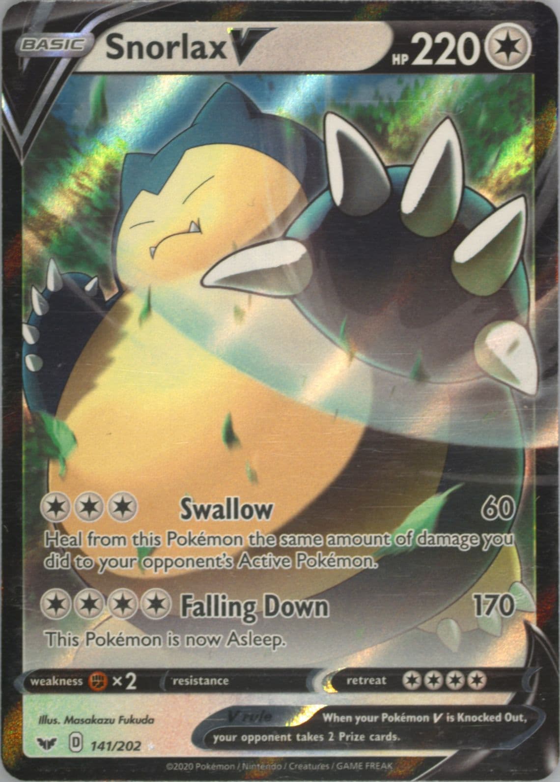 Snorlax V (141) 2020 Pokemon Sword & Shield