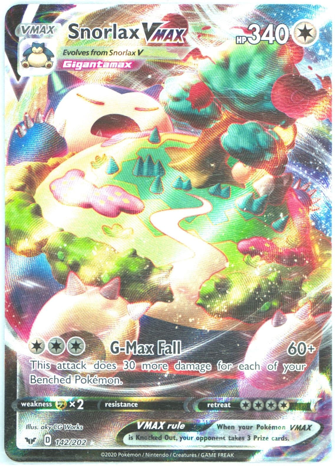 Full Art/Snorlax Vmax (142) 2020 Pokemon Sword & Shield